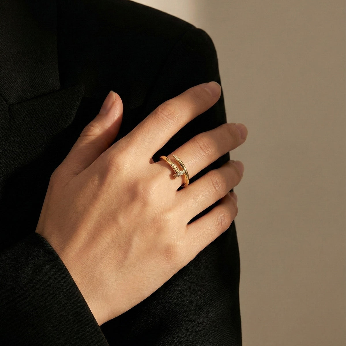 Crystal Nail Ring