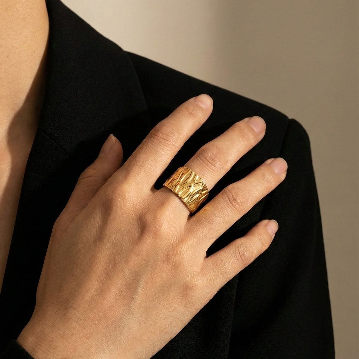 Molten Cuff Ring