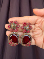 Crimson Floral Drops