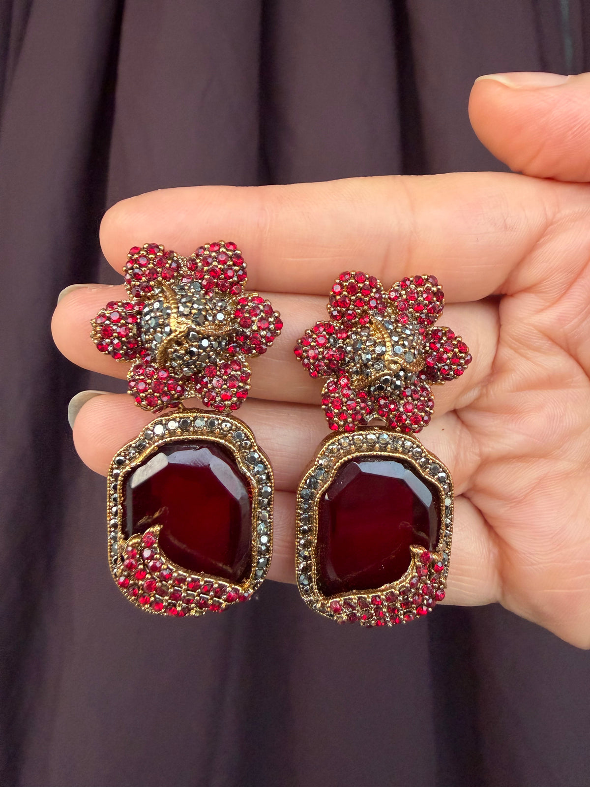 Crimson Floral Drops